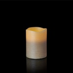 LED voskovaná sviečka karamel 10cm