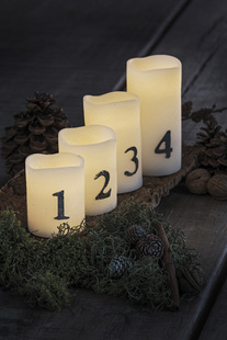 LED Sviečky Advent set 4ks - biele