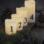 LED Sviečky Advent set 4ks - biele