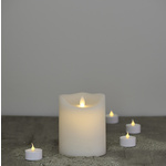 LED sviečka biela - pohyblivý plameň, 12,5cm