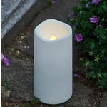 LED sviečka exteriérová biela 12,5cm
