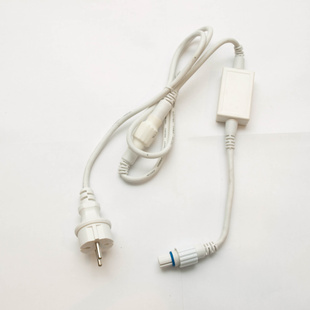 Zdrojový kábel exteriér - biely, 1,5m