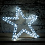 LED svetelný motív - hviezda, ľadová biela