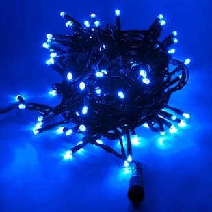 LED svetelná řeťaz - 4m, modrá, 32 diód