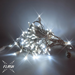 LED svetelná reťaz - FLASH, 20m, ľadová biela, 120 diód